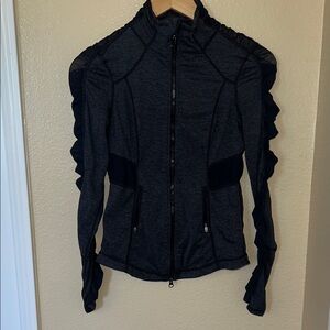 Zella Charcoal Ruffled Women's Jacket